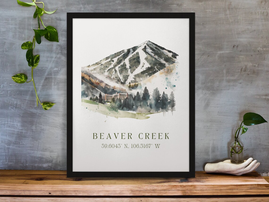 Beaver Creek Colorado Travel Poster, Custom Text