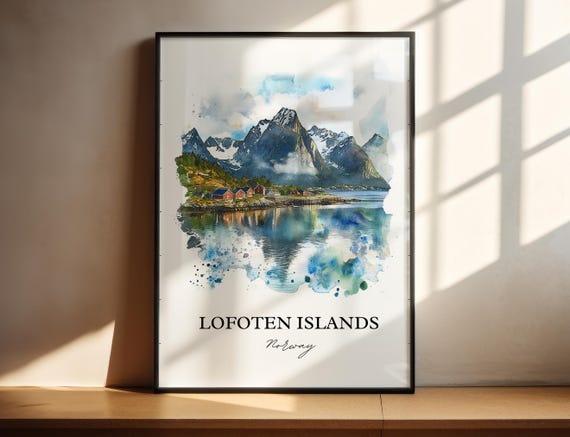 Lofoten Islands Housewarming Travel Poster