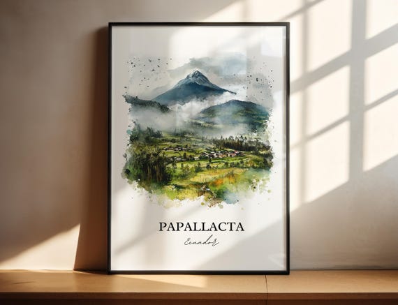 Papallacta Wall Art Napo Province Print Ecuador Watercolor Gift Travel Poster Housewarming
