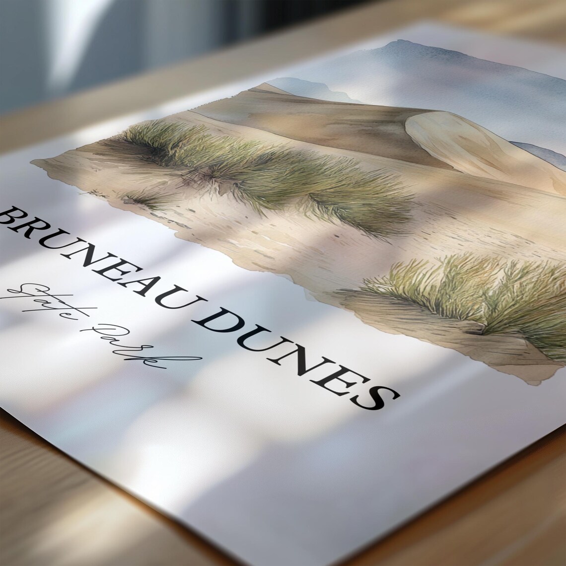 Bruneau Dunes Idaho State Park Desert Dunes Watercolor Poster - Image 6