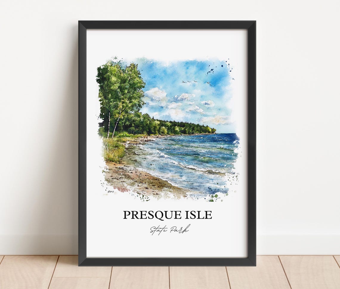 Presque Isle State Park Pennsylvania Sandy Shoreline Art Poster - Image 3