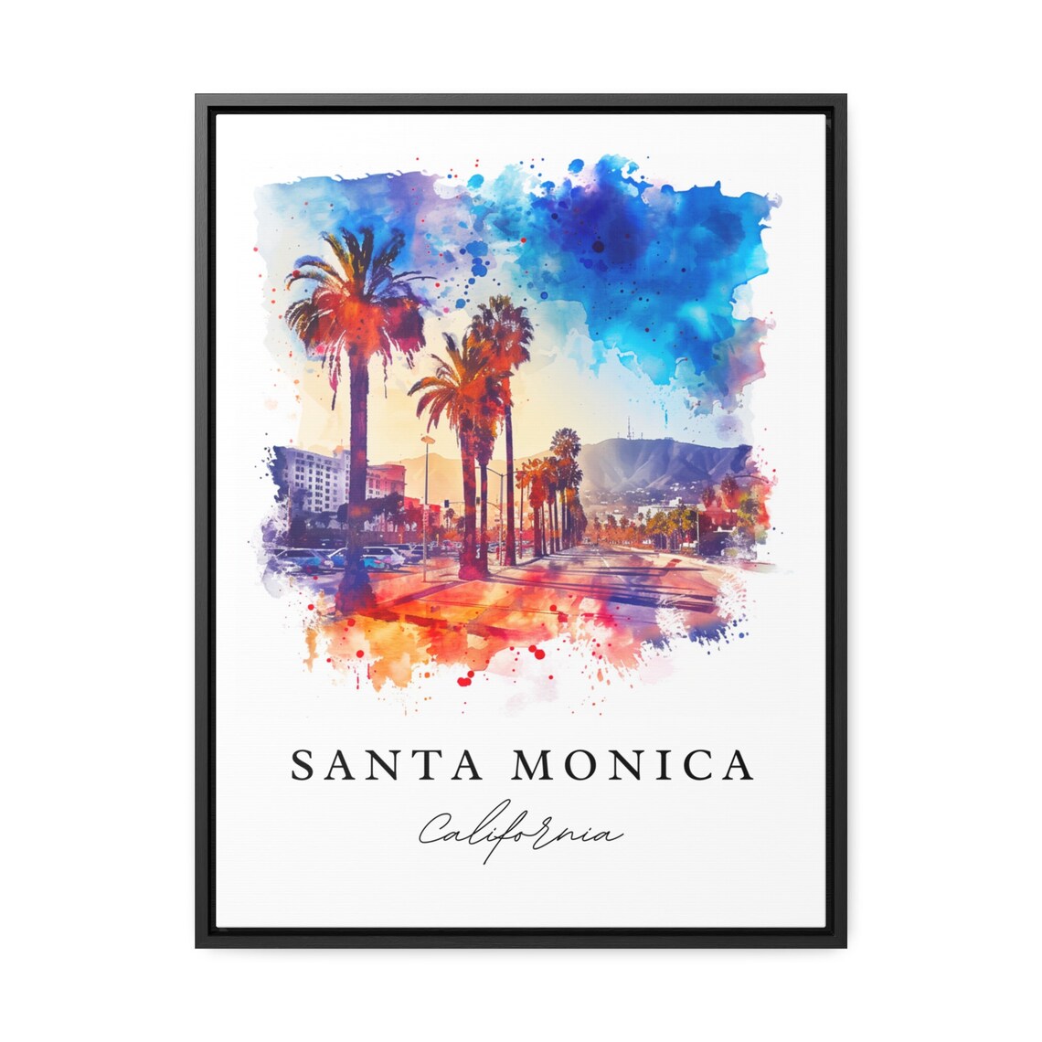 Santa Monica Travel Poster, Los Angeles Gift - Image 3