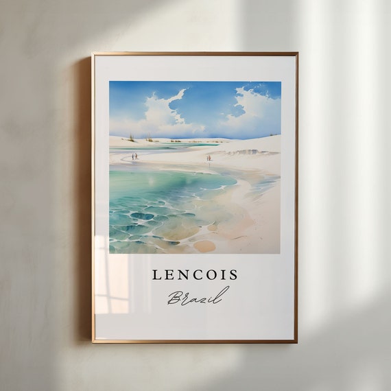 Lencois Brazil Wall Art Poster Print Wedding Gift Birthday Present Custom Text Perfect