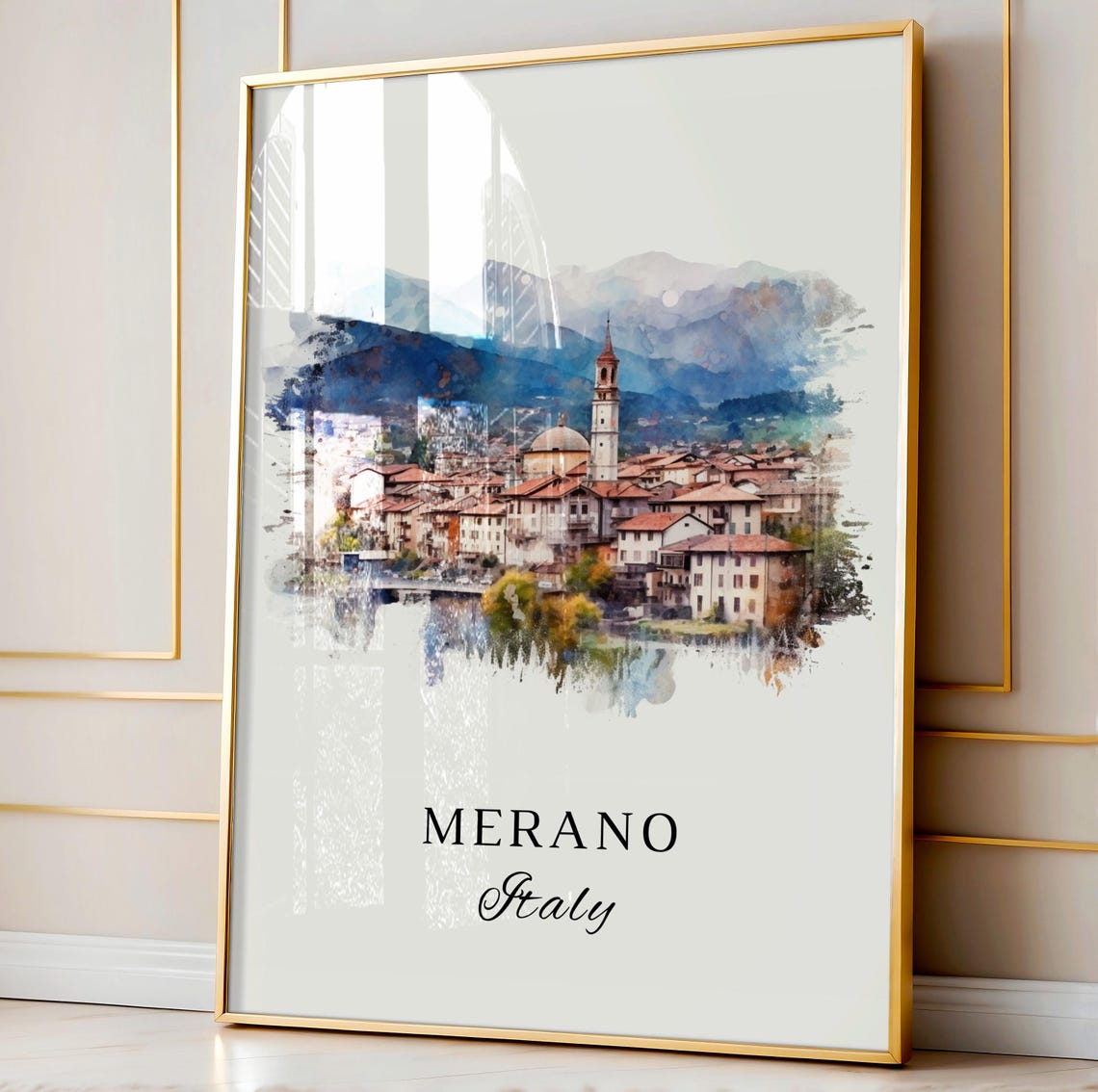 Merano Italy Travel Poster, Custom Text Wall Art - Image 4