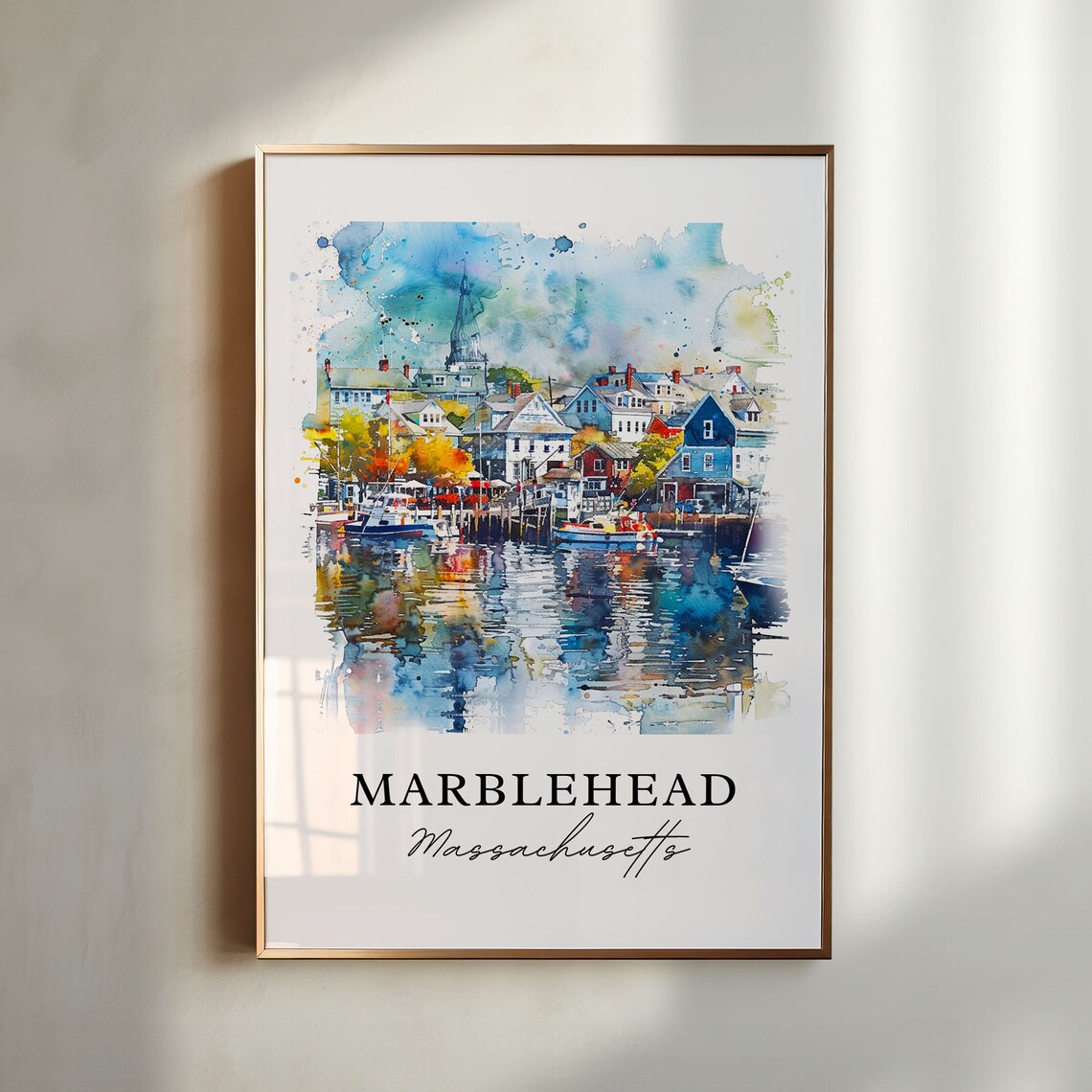 Marblehead, MA Travel Poster, Housewarming Gift