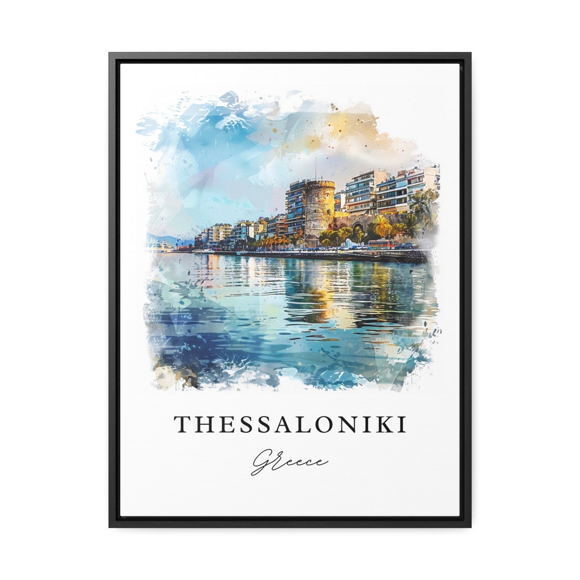 Thessaloniki Greece Travel Poster, Athens Housewarming - Image 2