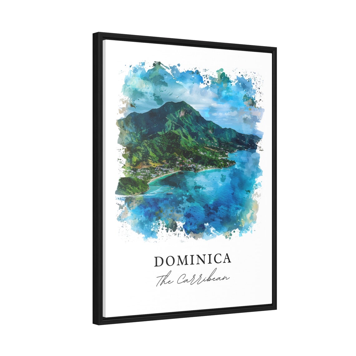 Dominica Island Watercolor Travel Poster, Caribbean - Image 2