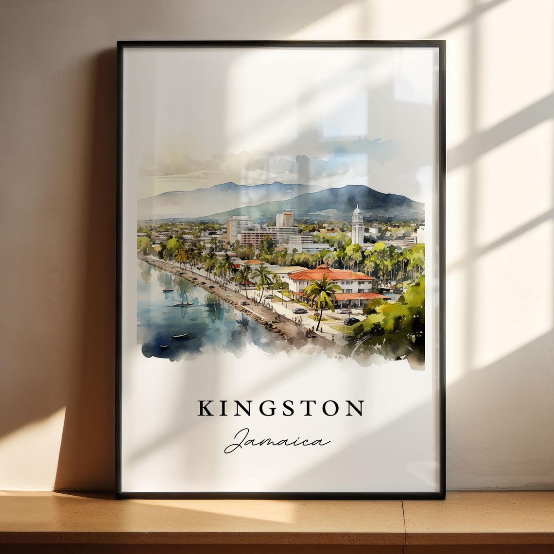 Kingston Jamaica Custom Text Travel Poster - Image 4