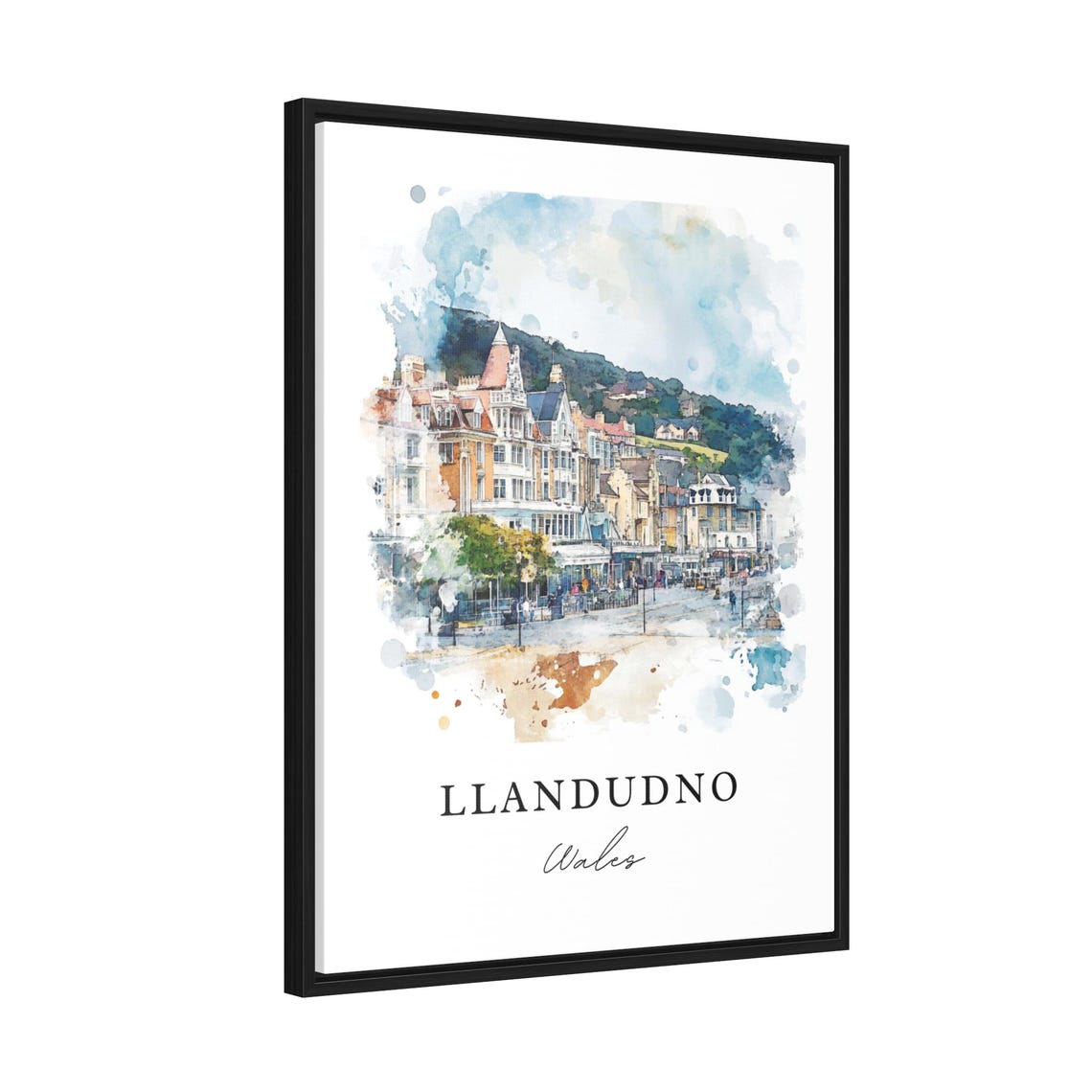 Llandudno Wales Victorian Seaside Promenade Watercolor Travel Poster - Image 2