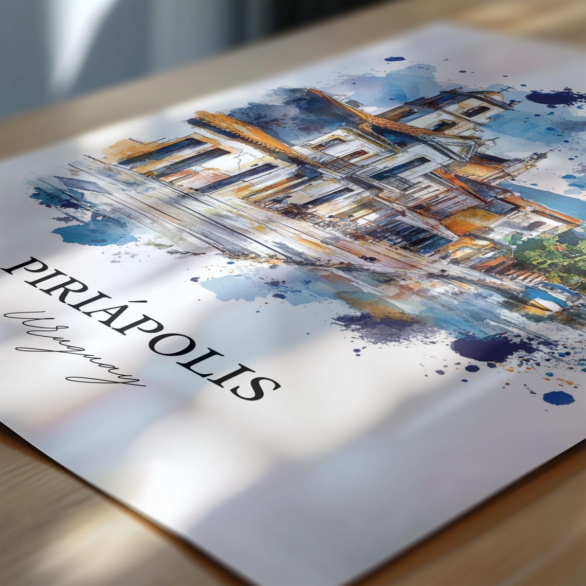 Piripolis Wall Art Uruguay Print Watercolor Gift Travel Poster Housewarming - Image 7
