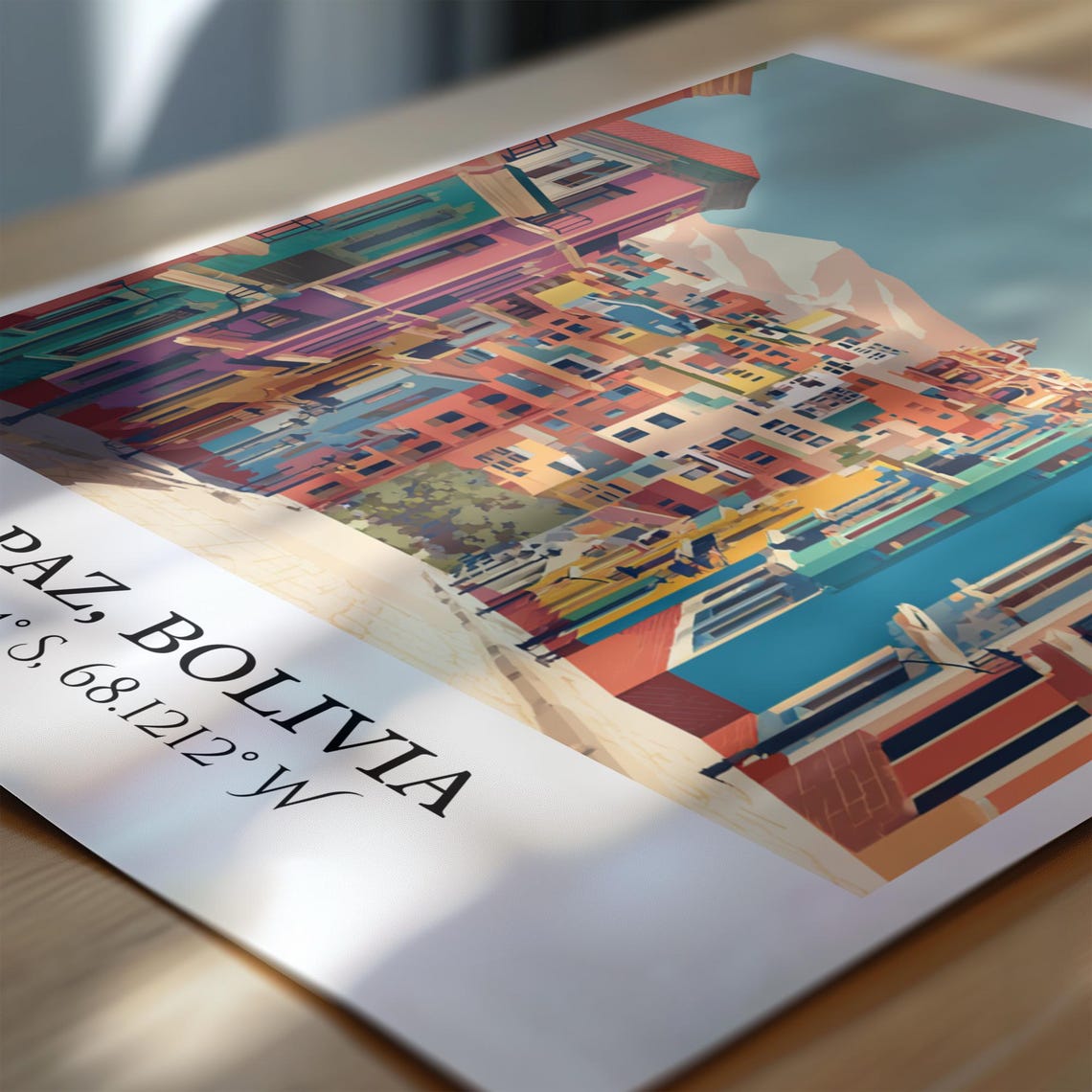 La Paz Art Retro Travel Bolivia Home Decor Gift Prints Housewarming - Image 7