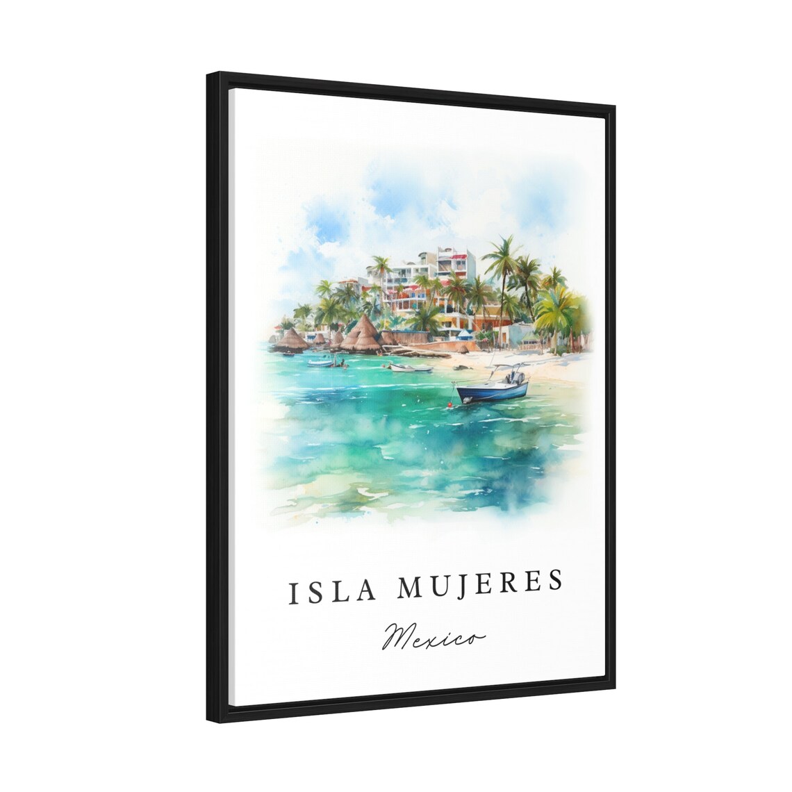 Isla Mujeres Travel Poster, Mexico Custom Text - Image 5