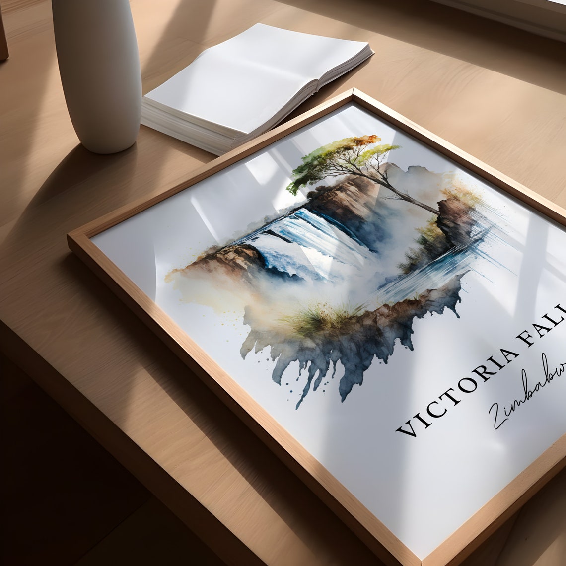Victoria Falls Zambia Personalized Travel Poster - Image 4