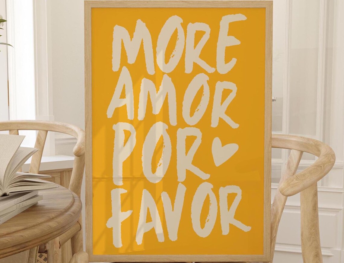 More Amor Por Favor, Modern Eclectic Art Print