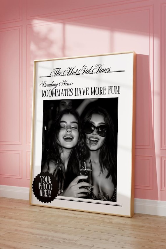 Roommates Have More Fun Hot Girl Times Custom Newspaper Art Poster