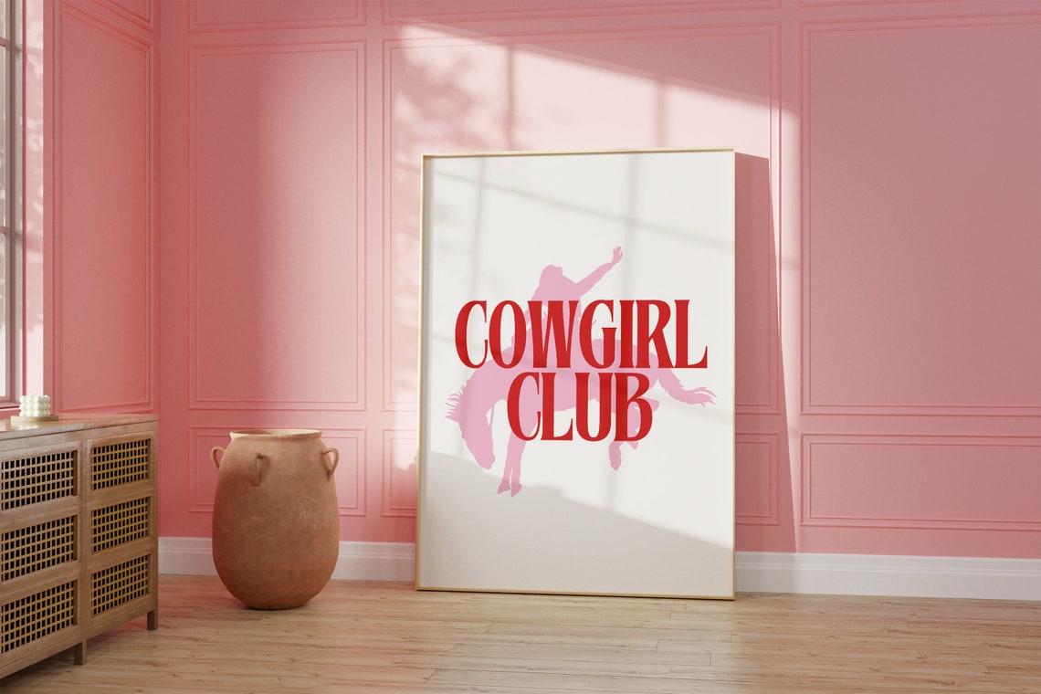 Valentines Cowgirl Cowboy Boots Art Print Western Art Print Preppy Cowgirl Decor Coastal Cowgirl Art Cowgirl Dorm Decor Print