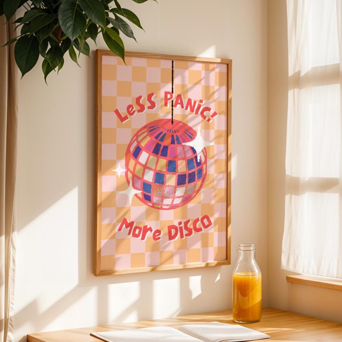 Less Panic More Disco Funny Quote Poster