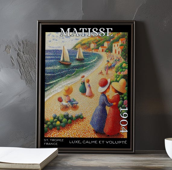 Luxe Calme Et Volupt 1904 Henri Matisse Print Poster Pointillism Fauvism French Post Impressionism Coast Landscape Modern Art Decor