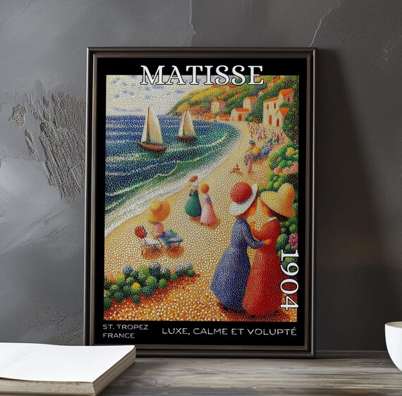Matisse Luxe Calme 1904 St Tropez Sailboats Promenade Beach Poster