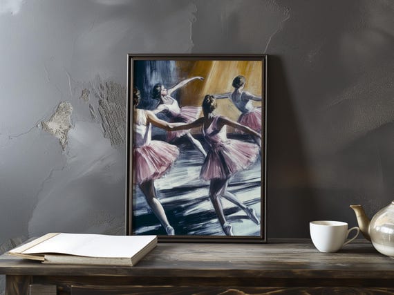 Edgar Degas Inspired Art Poster Ballet Dancer Print Impressionism Artwork Dance Impressionist Painting Movement