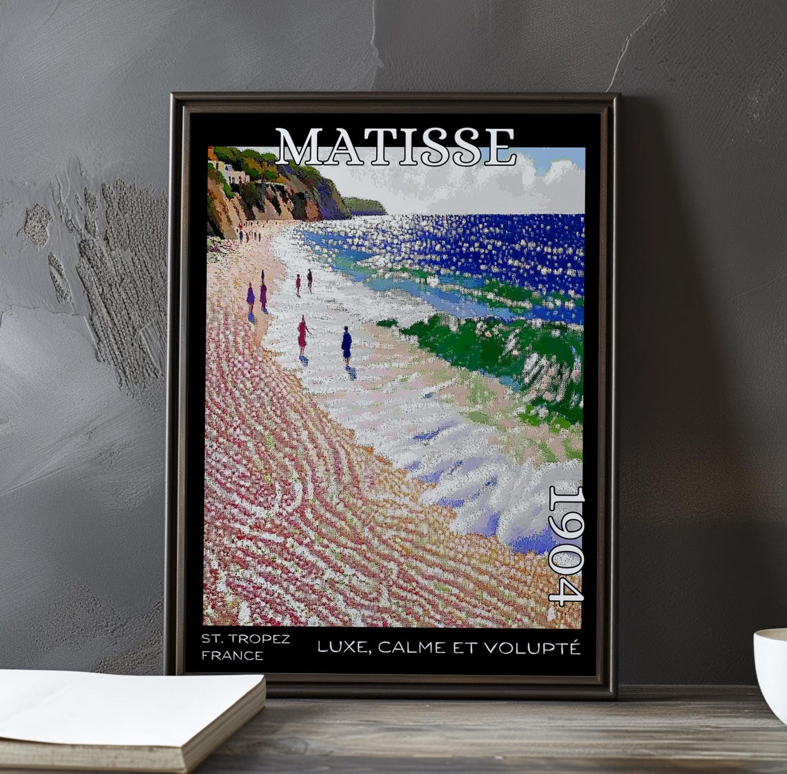 Matisse Luxe Calme 1904 St Tropez Strollers Pink Beach Poster