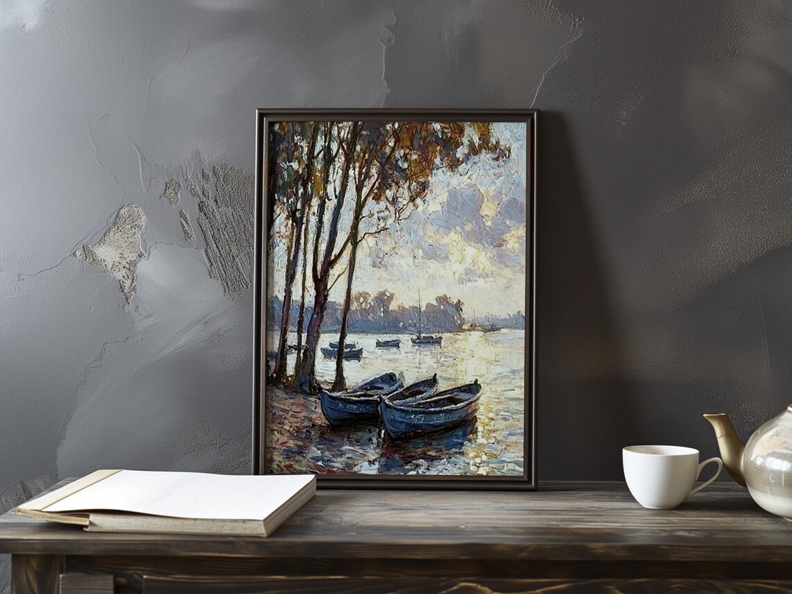 Johan Jongkind-Inspired Maritime Landscape Art Print