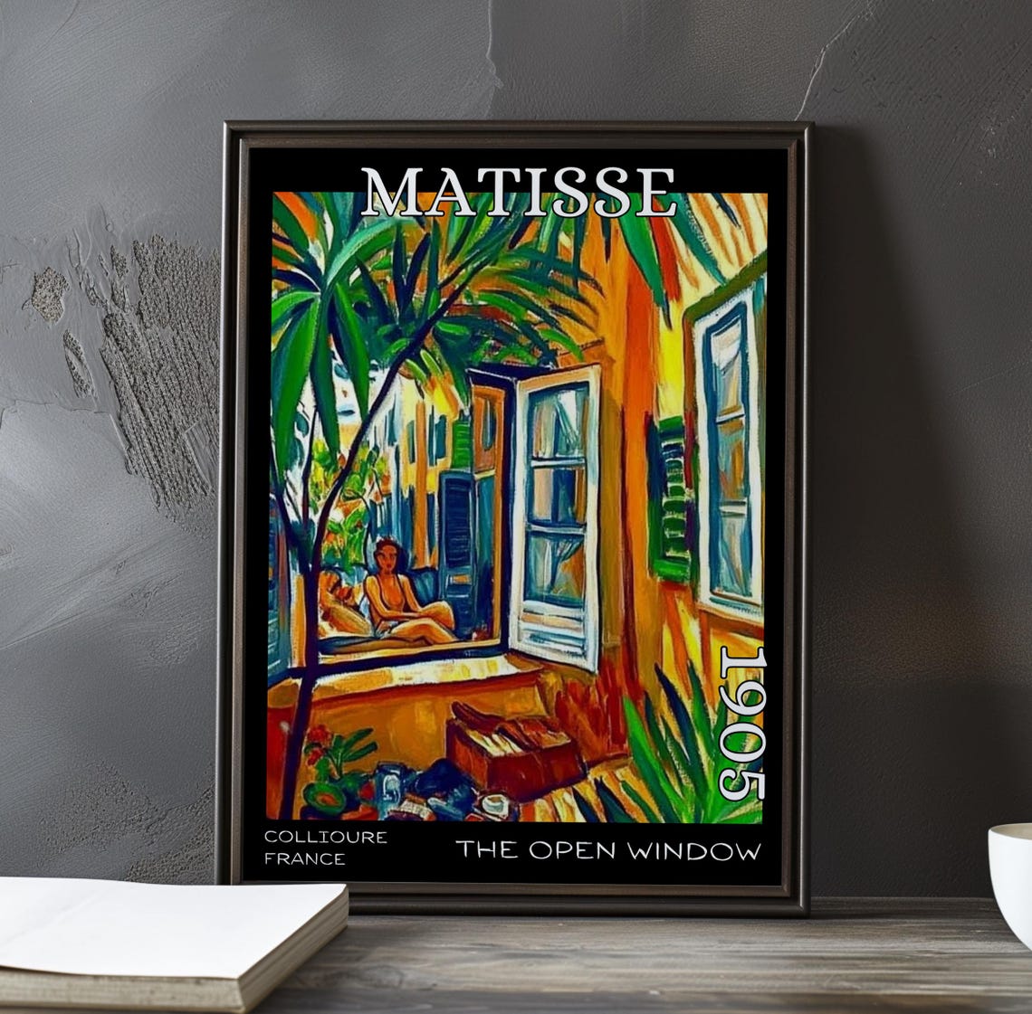 Henri Matisse The Open Window Golden Tropical Interior Scene Poster