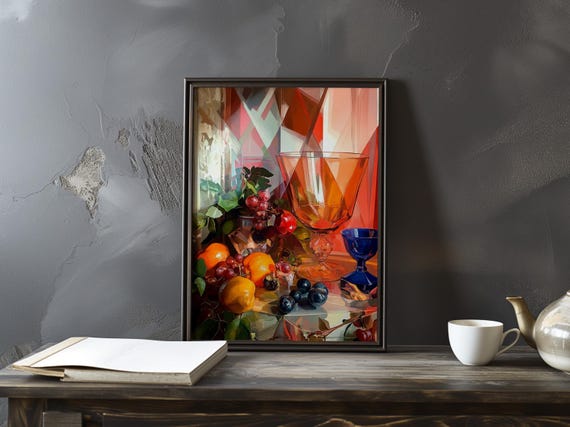 Edouard Manet Inspired Poster Impressionist Art Print Still Life Portrait Artwork Wine Glass Fruit Painting Classic French Decor