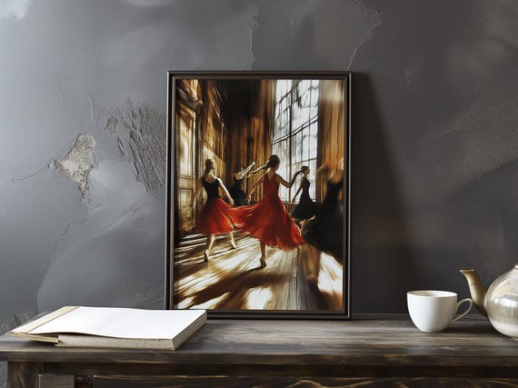 Edgar Degas Inspired Art Poster Ballet Dancer Print Impressionism Artwork Dance Impressionist Painting Movement