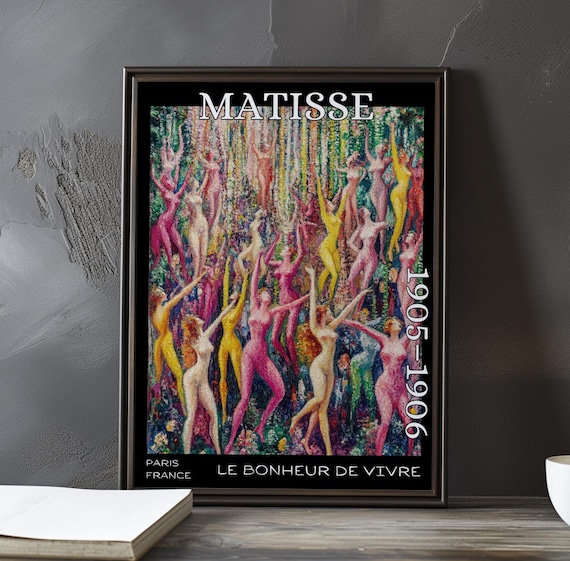 Le Bonheur De Vivre 1905 Matisse Style Joyful Dancers In Color Poster