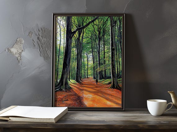 A Forest Path In Sunlight Paul Cezanne Inspired Impressionist Art Print French Natural Landscape Poster Still Life Decor