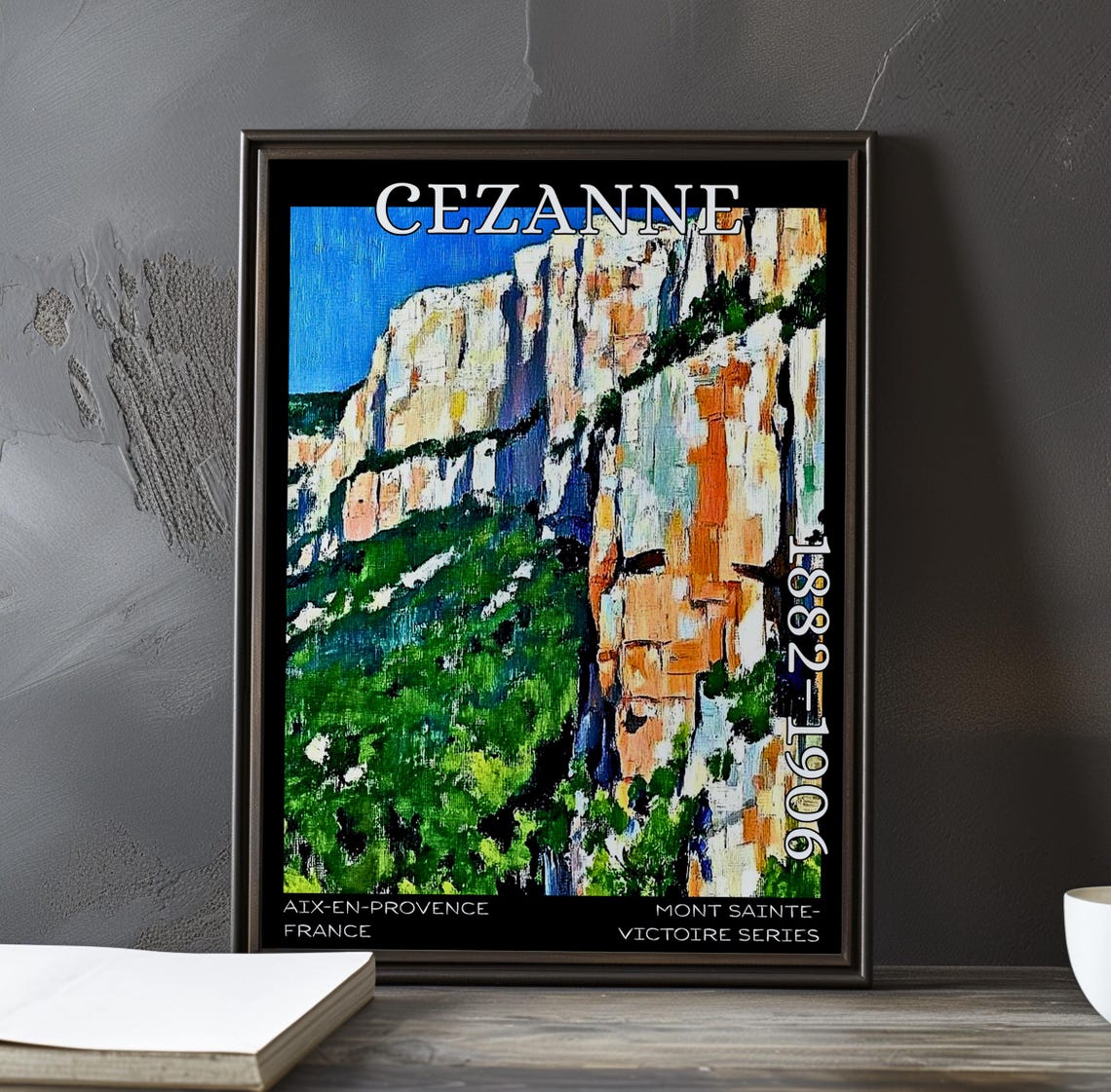 Cezanne Mont Sainte-Victoire Rock Cliffs Provence Landscape Art Poster