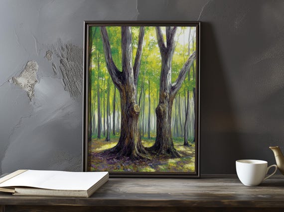 Forest In Springtime Armand Guillaumin Inspired Poster Art Print Wall Decor Impressionism Prints Posters Prisnt