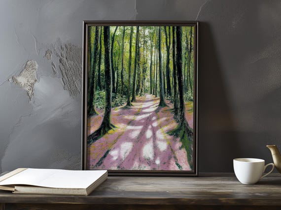 A Forest Path In Sunlight Paul Cezanne Inspired Impressionist Art Print French Natural Landscape Poster Still Life Decor