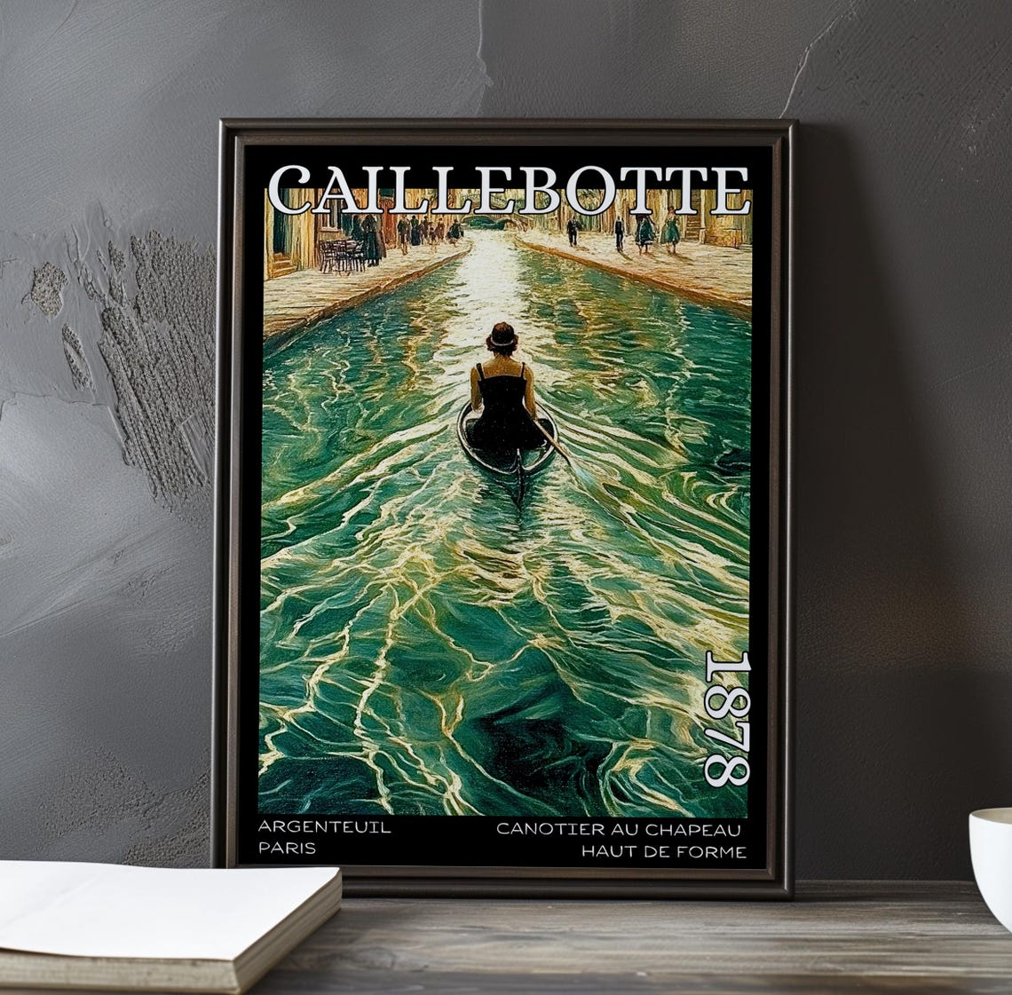 Gustave Caillebotte Woman Rowing a Canal at Argenteuil 1878 Poster
