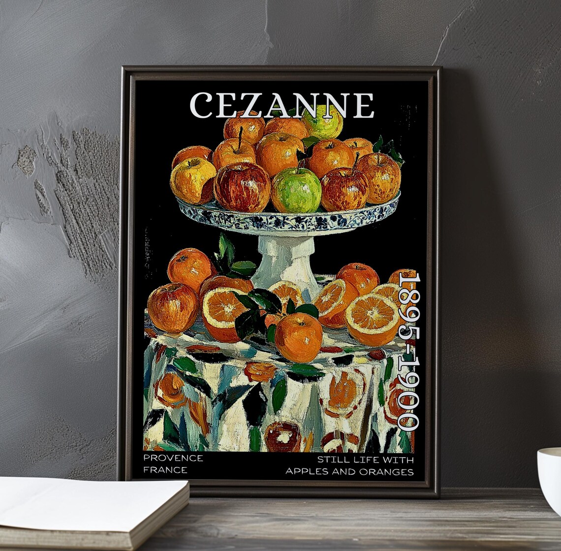 Cezanne Still Life With Apples 1895-1900 Pedestal Bowl of Fruit Poster