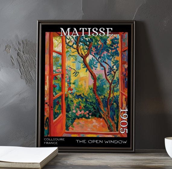The Open Window 1905 Henri Matisse Print Poster Fauvism Colorful Coastal View French Post Impressionism Modern Art Decor Painting Deco