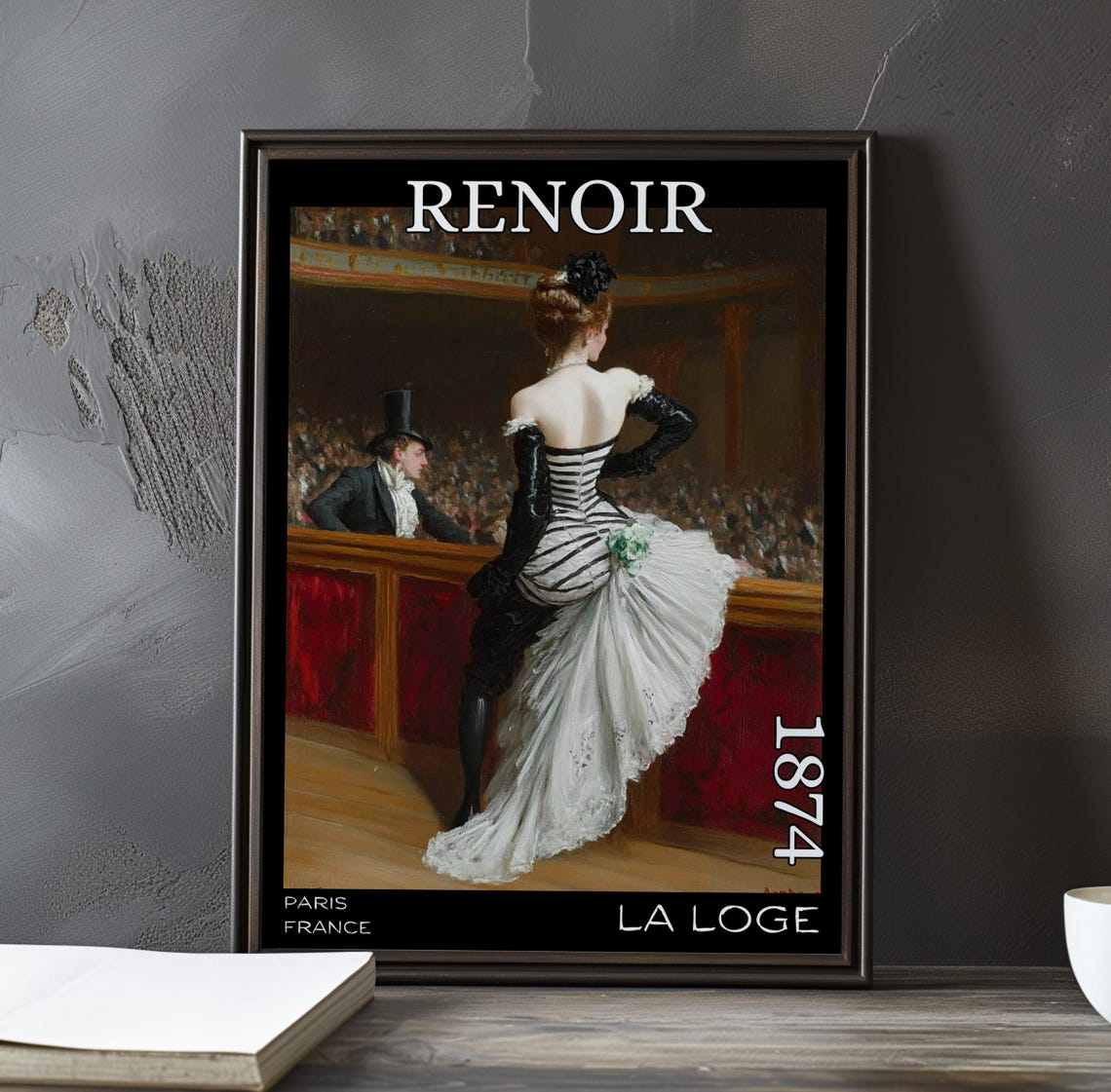Pierre Auguste Renoir La Loge 1874 Paris Opera Evening Poster