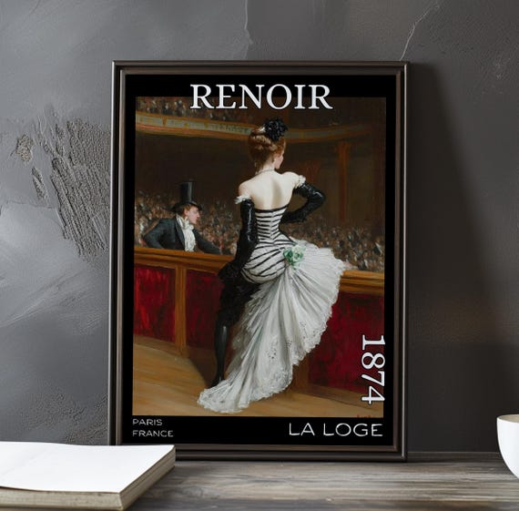 La Loge 1874 Pierreauguste Renoir Print Poster French Impressionism Opera Theatre Fashion Society Paris Portrait Elegance Decor Art
