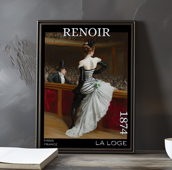 Pierre Auguste Renoir La Loge 1874 Paris Opera Evening Poster
