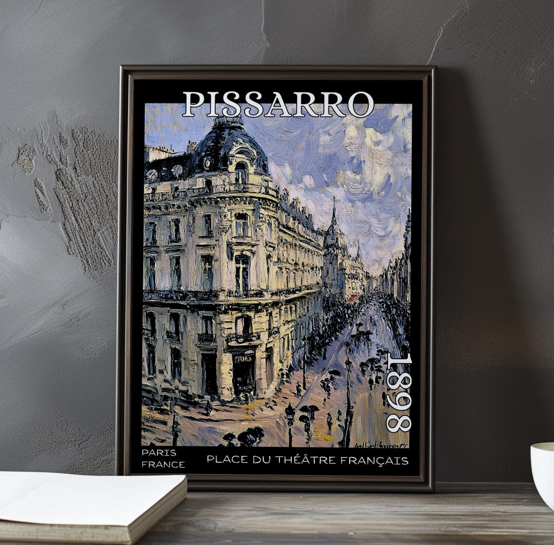 Pissarro Place du Théâtre Français 1898 Domed Corner Building Poster
