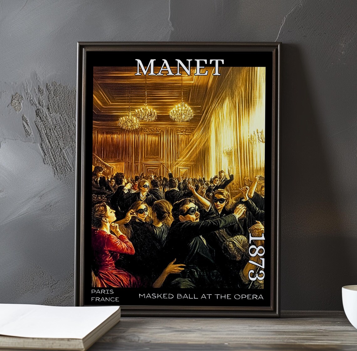 Manet Masked Ball at the Opera Golden Hall 1873 Paris Poster