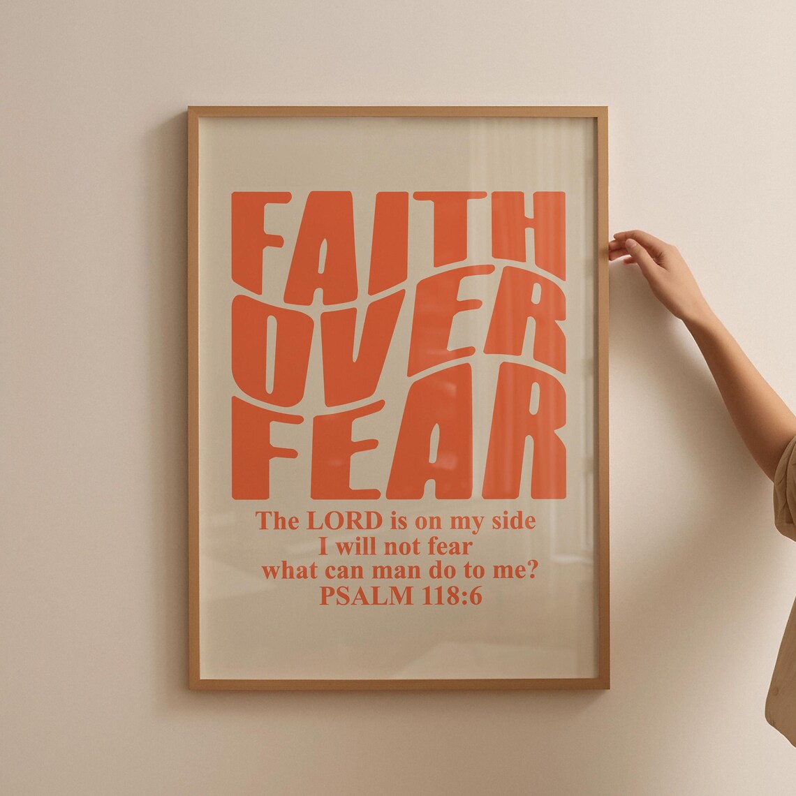 Retro Groovy Christian Psalm Scripture Art Print - Image 5