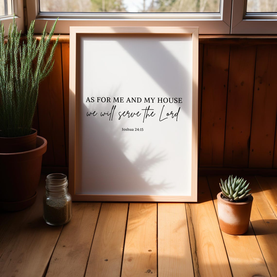 Christian Wall Art Print Religious Poster Joshua Scripture Print Faith Poster Bible Verse Print Baptism Gift Christian Gift - Image 3