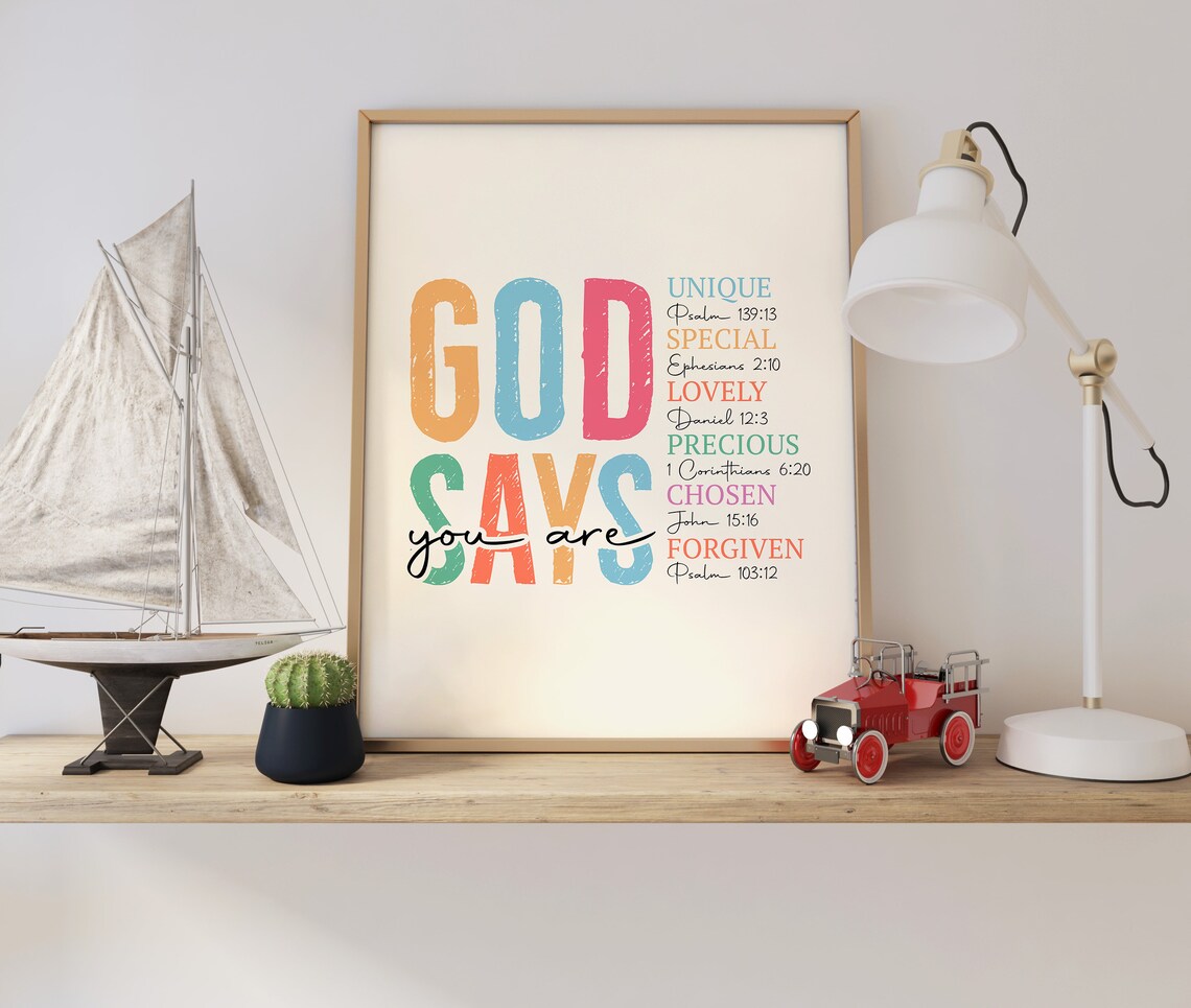 Christian Bible Scripture Wall Art Print, Religious Decor - Image 2