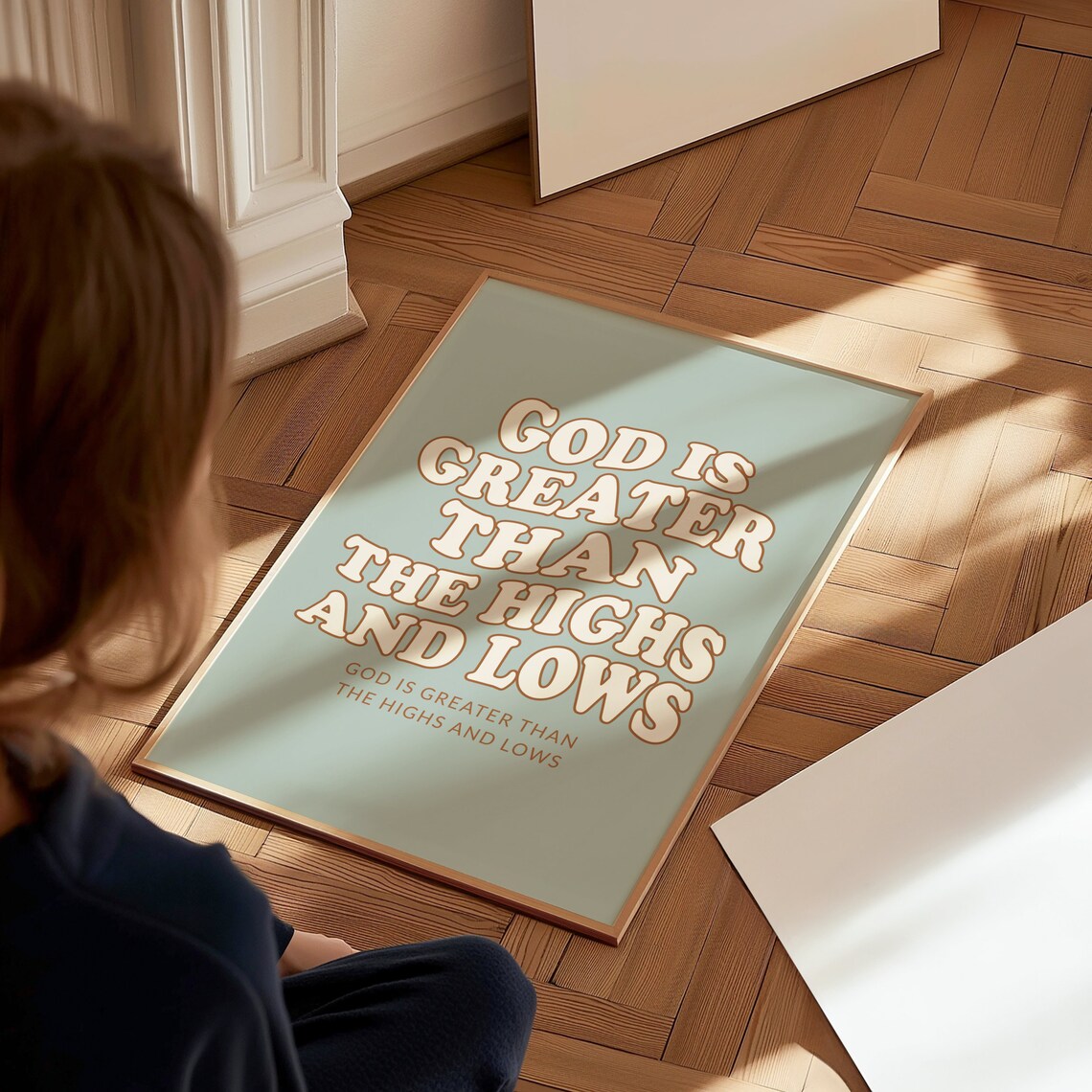 Retro Christian Bible Verse Faith Wall Art Print - Image 2