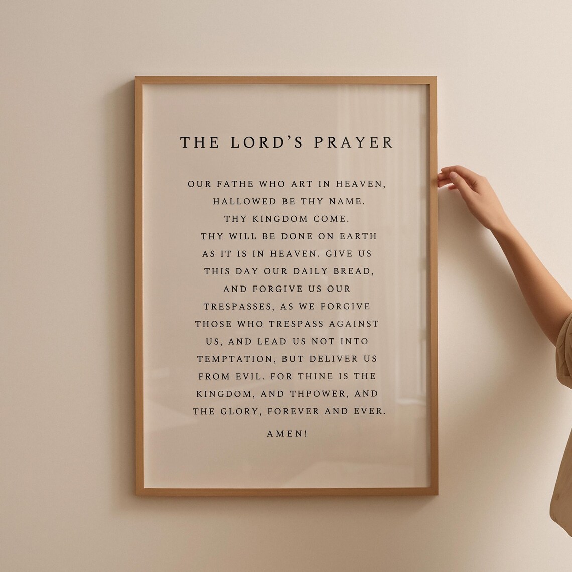 The Lord's Prayer Scripture Wall Art Poster - Image 4
