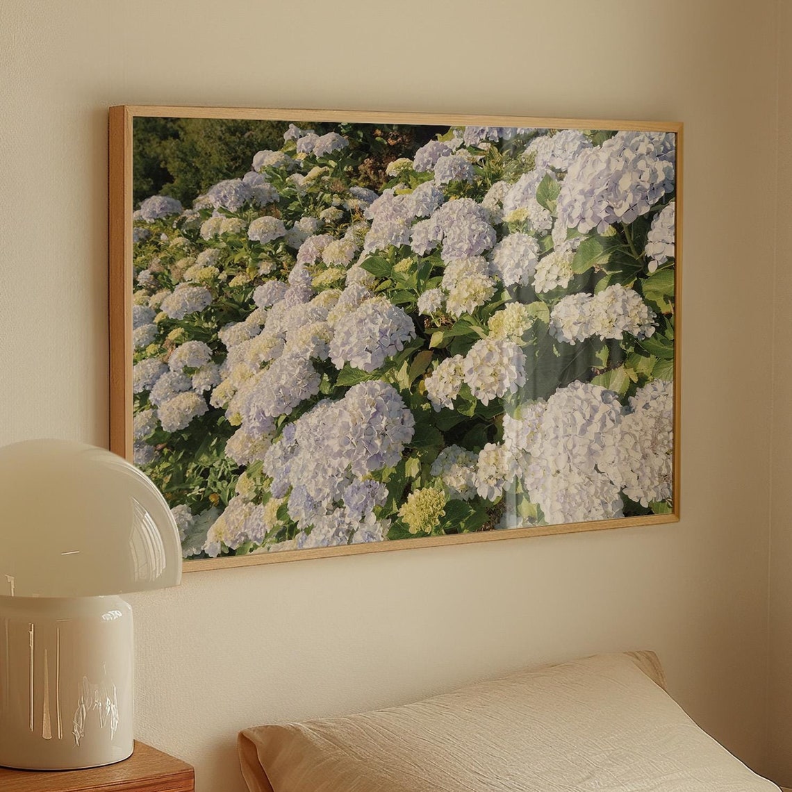 Lilac Hydrangea Bush Blooms Horizontal Floral Photo Garden Poster