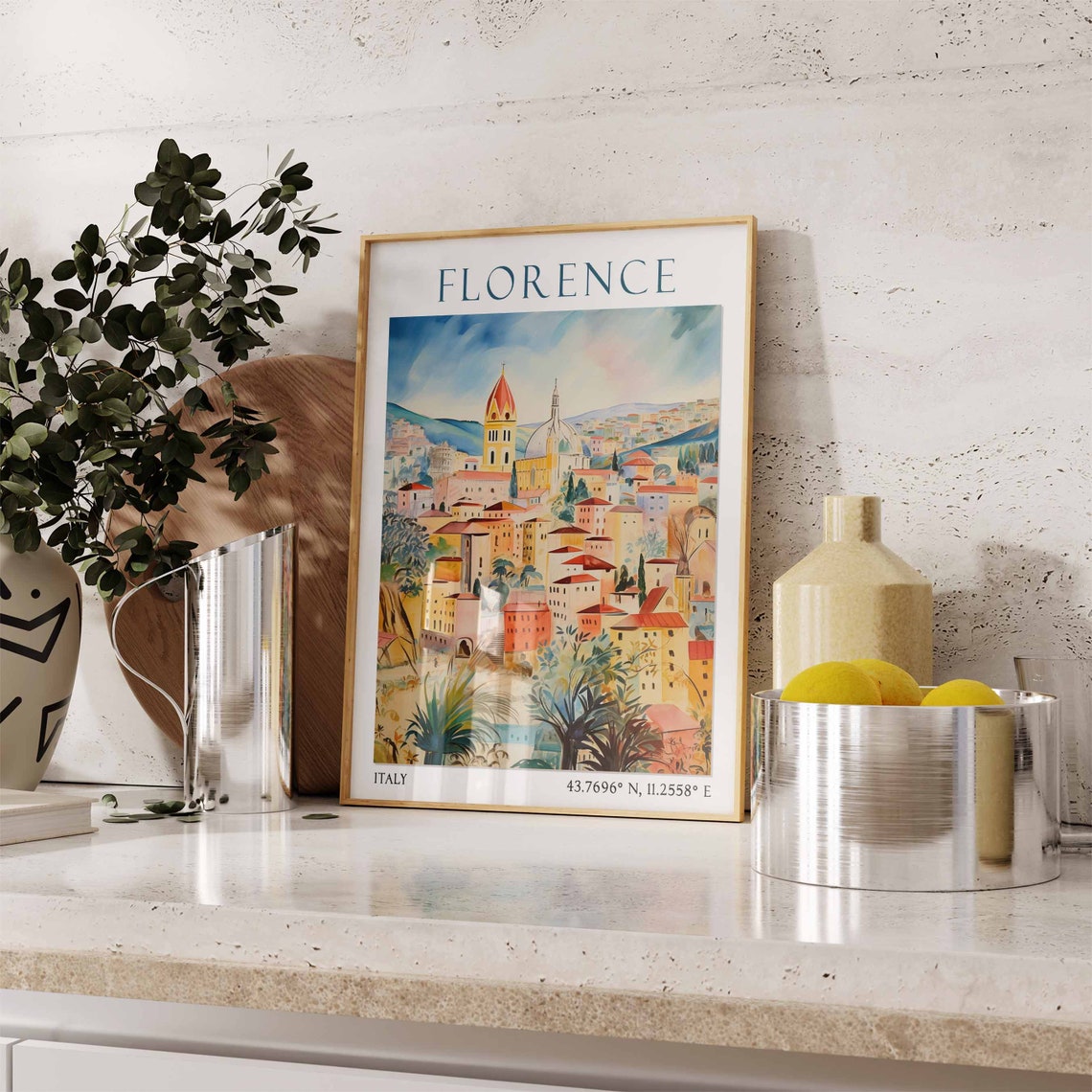 Florence Travel Print Florence Travel Poster Italy Wall Art Italian Travel Decor Travel Gift Florence Cathedral Art Italian Wall Art - Image 3