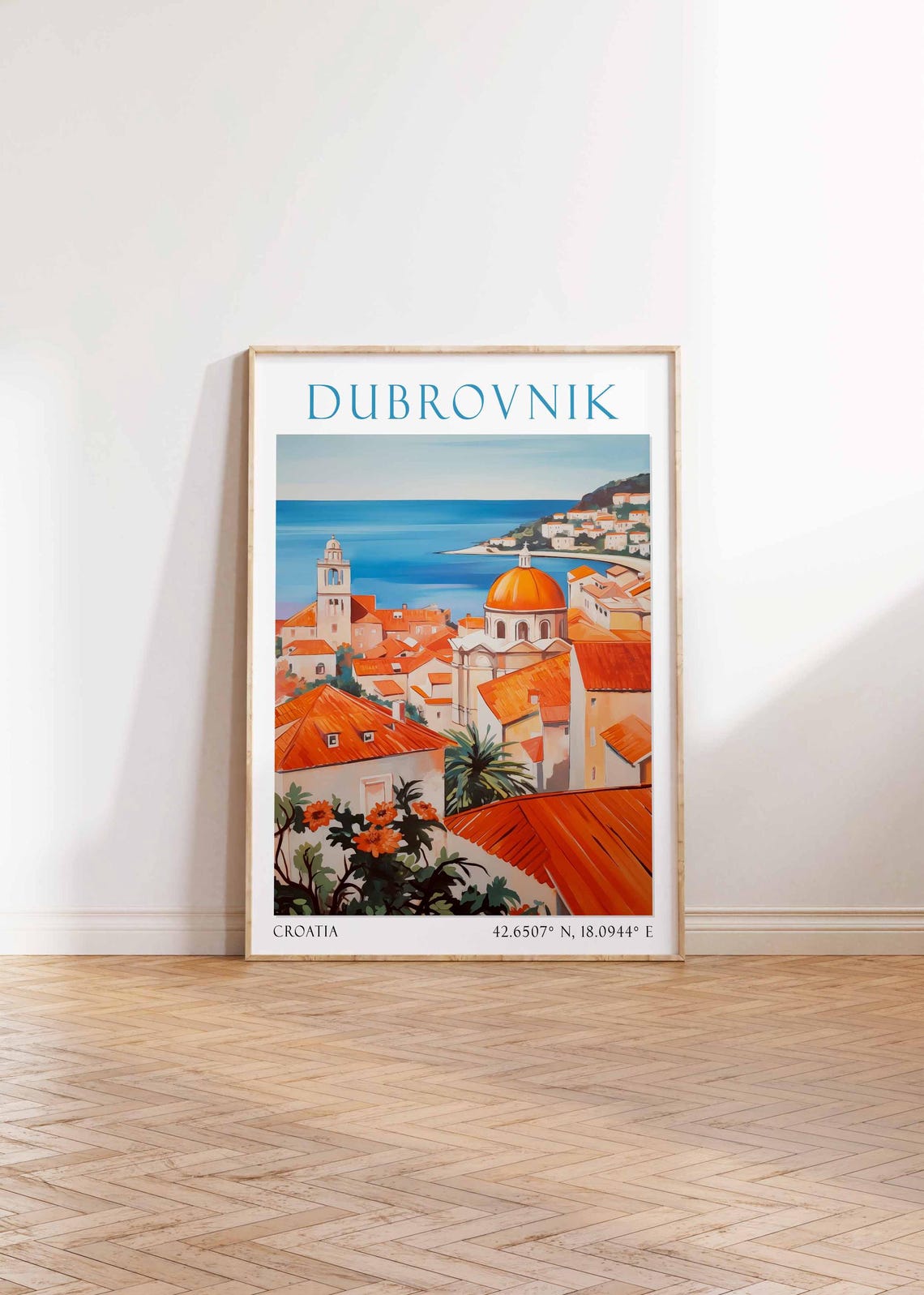 Dubrovnik Travel Print Dubrovnik Travel Poster Croatia Wall Art Mediterranean Travel Decor Dubrovnik Travel Gift Dubrovnik Travel Art - Image 4